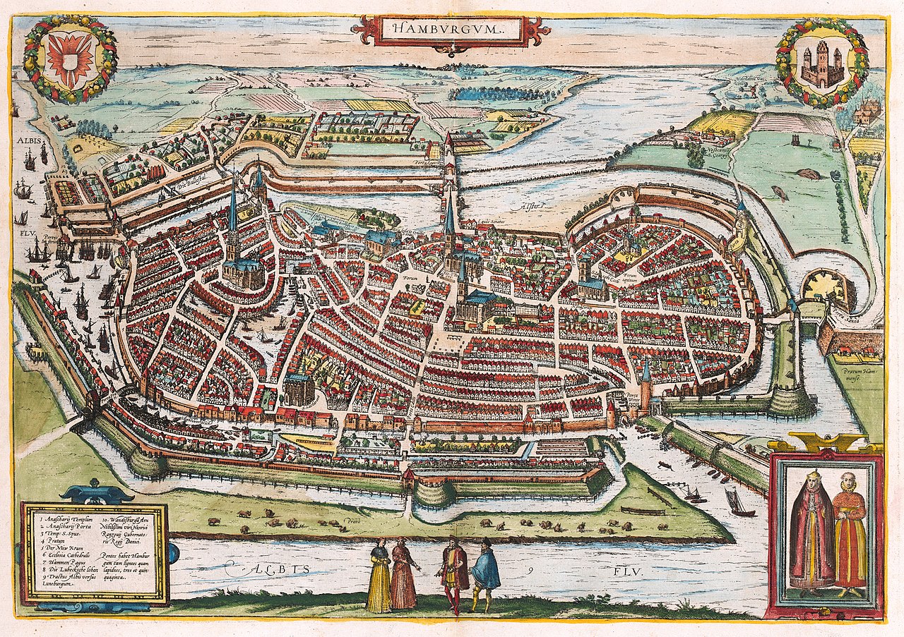 Karte von Hamburgum (1588)