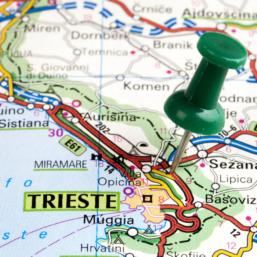 Trieste on the map