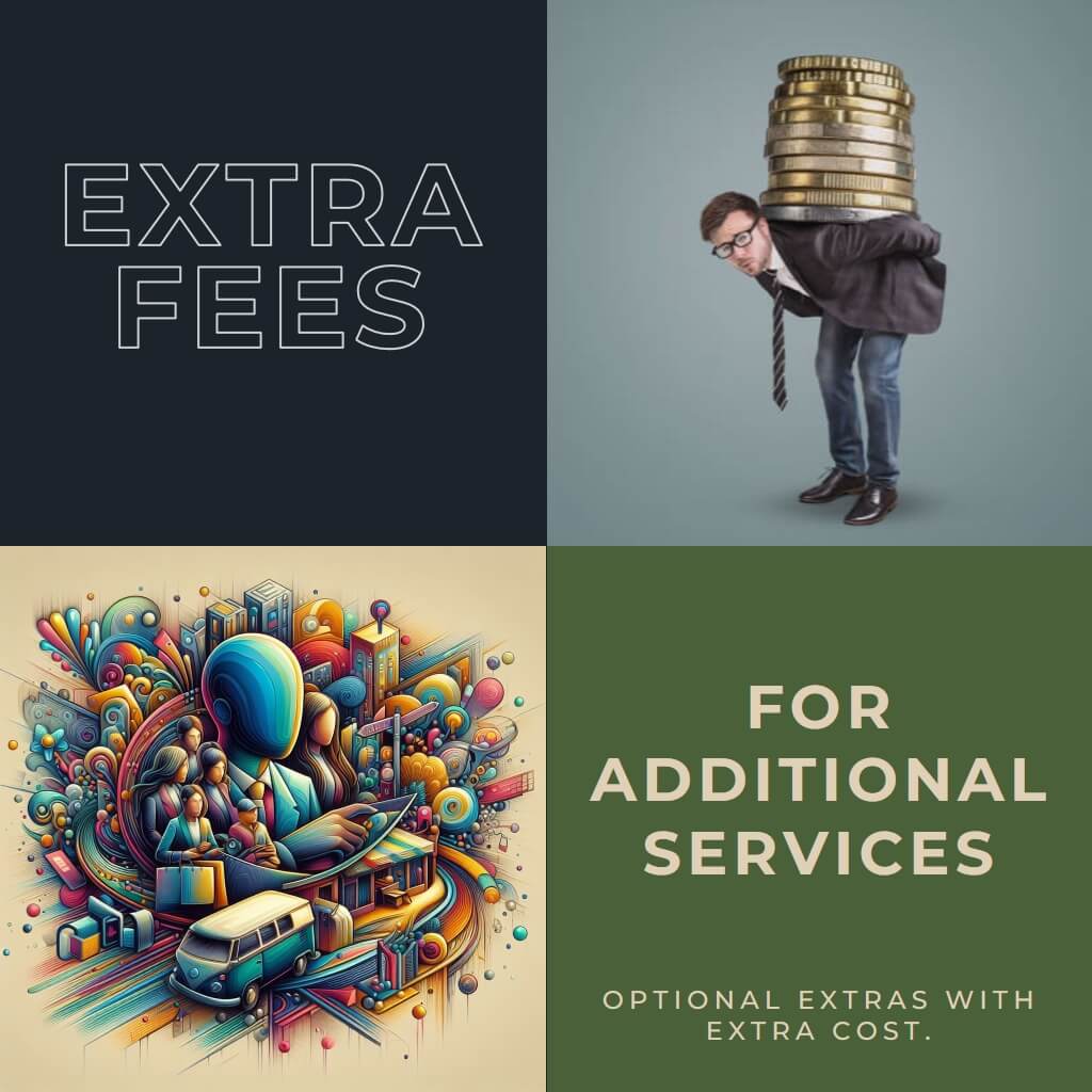Establish separate fees for additional services such as styling advice, personal shopping assistance, or transportation if the tour includes them.
