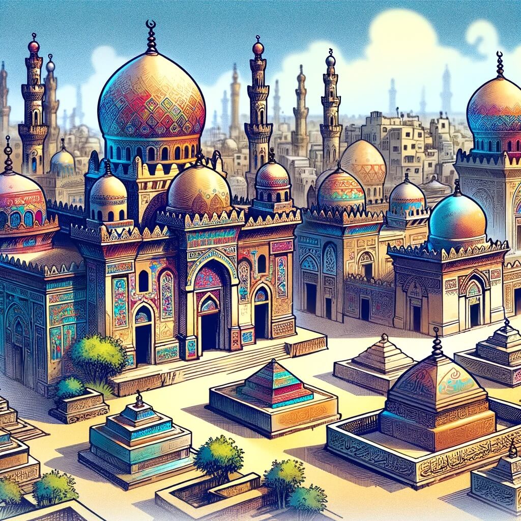 The tombs and mausoleums in City of the Dead (Qarafa) in Cairo
