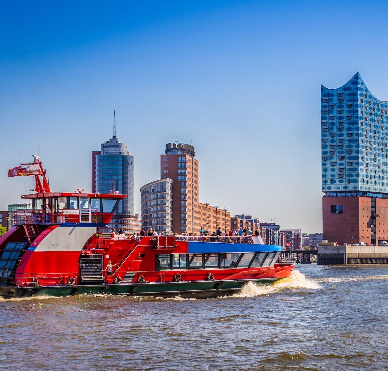 Boat trip in the Hamburg harbor