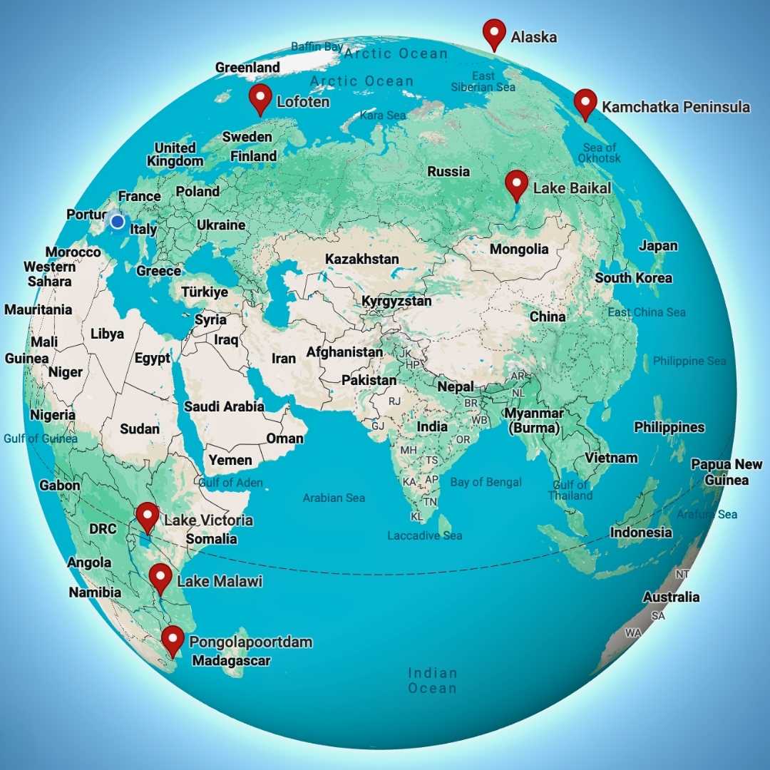 The Globe mit einigen Angelplätzen