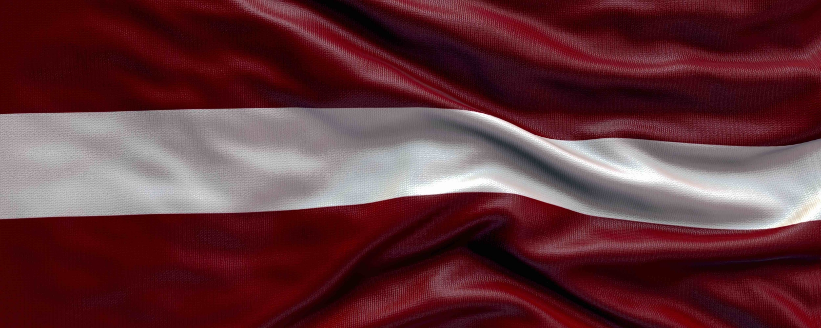 Wehende Flagge Lettlands - Flagge Lettlands