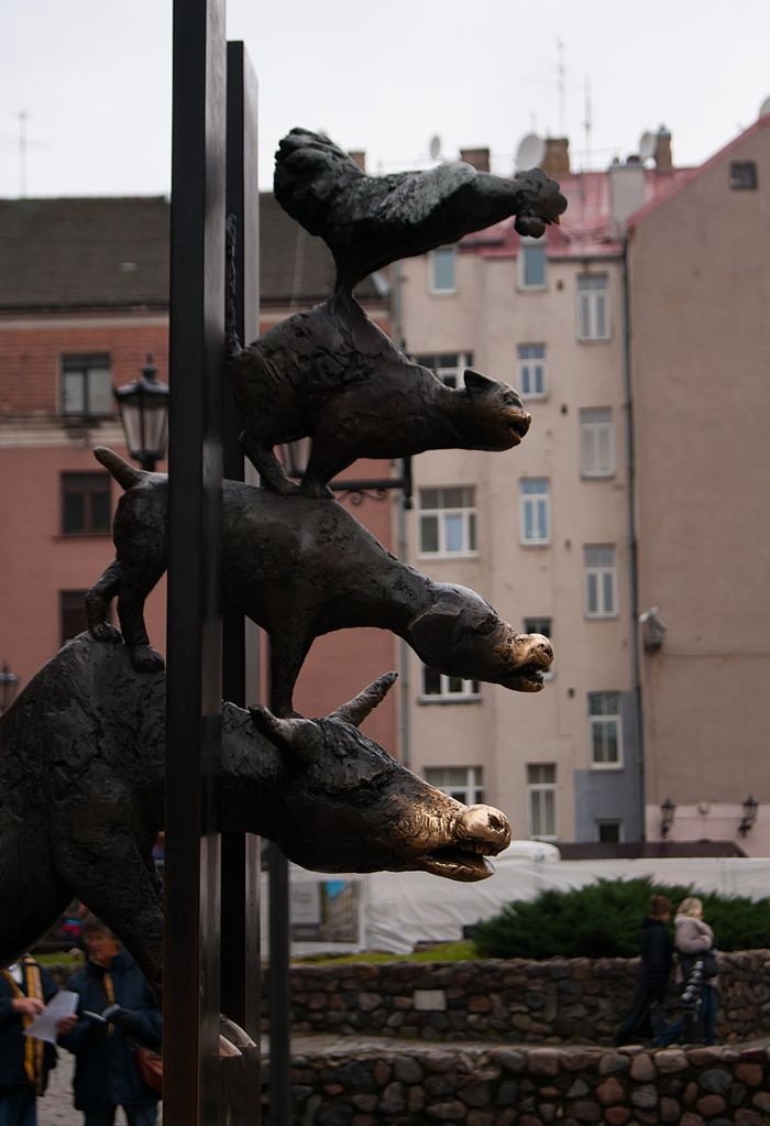 Monument aux musiciens de Brême à Riga