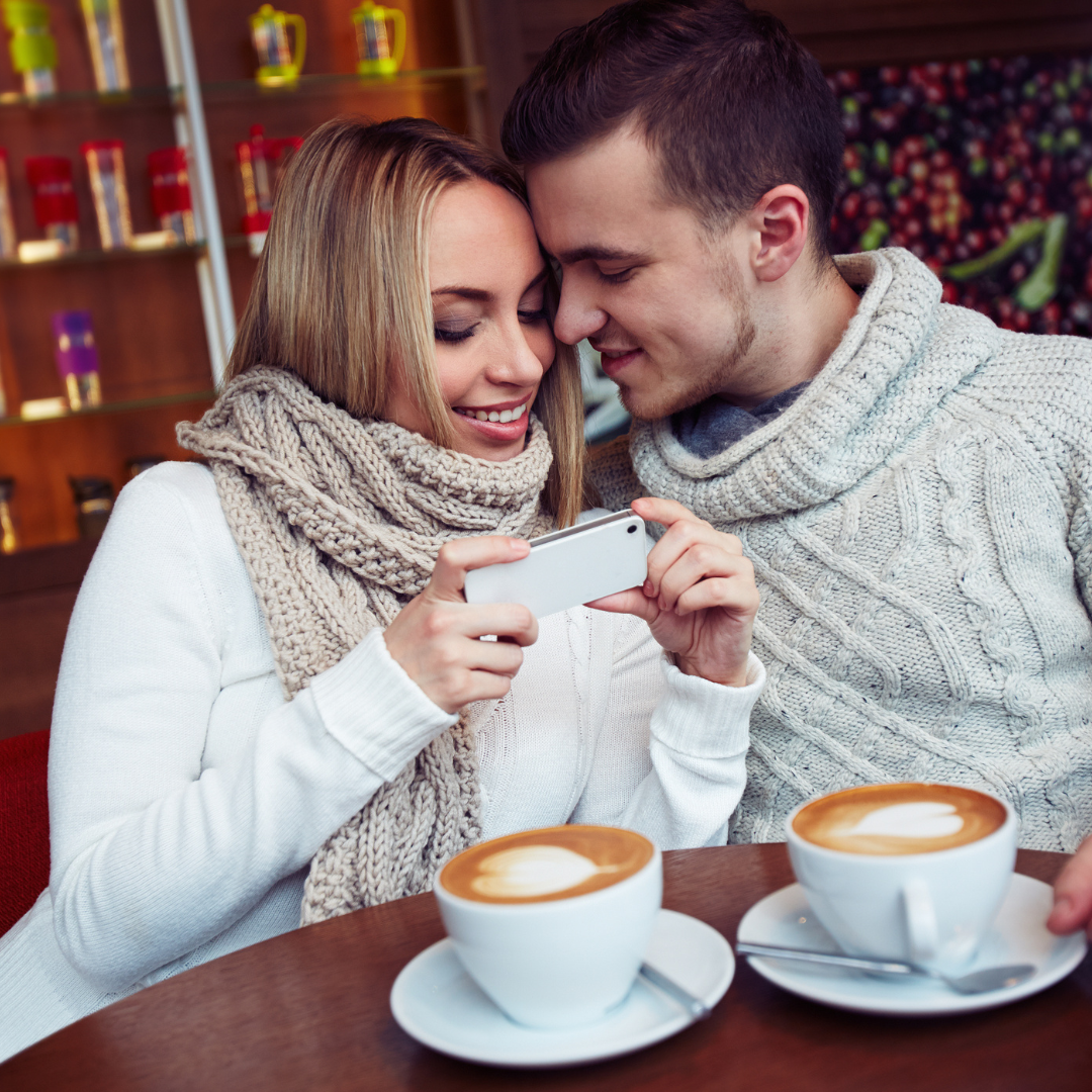 Couple in Winter Cafe
