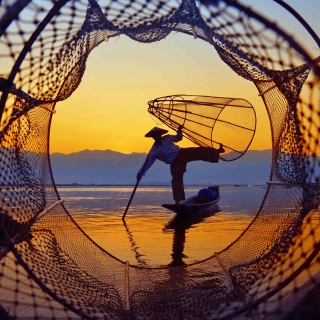 Pesca sul lago Inle