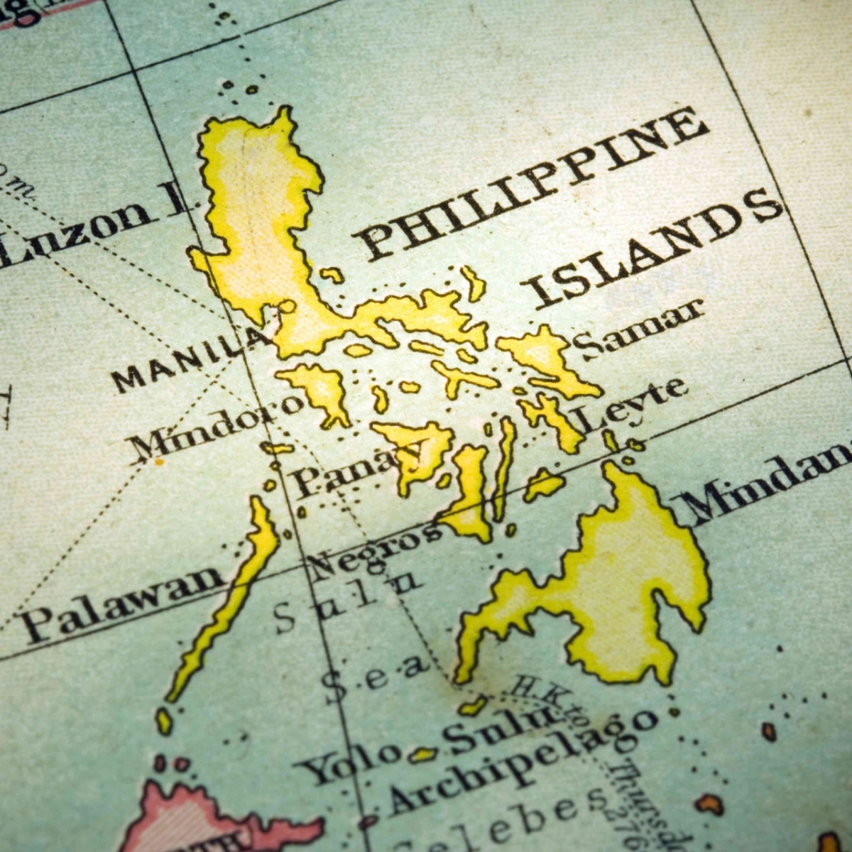 Philippines on the map