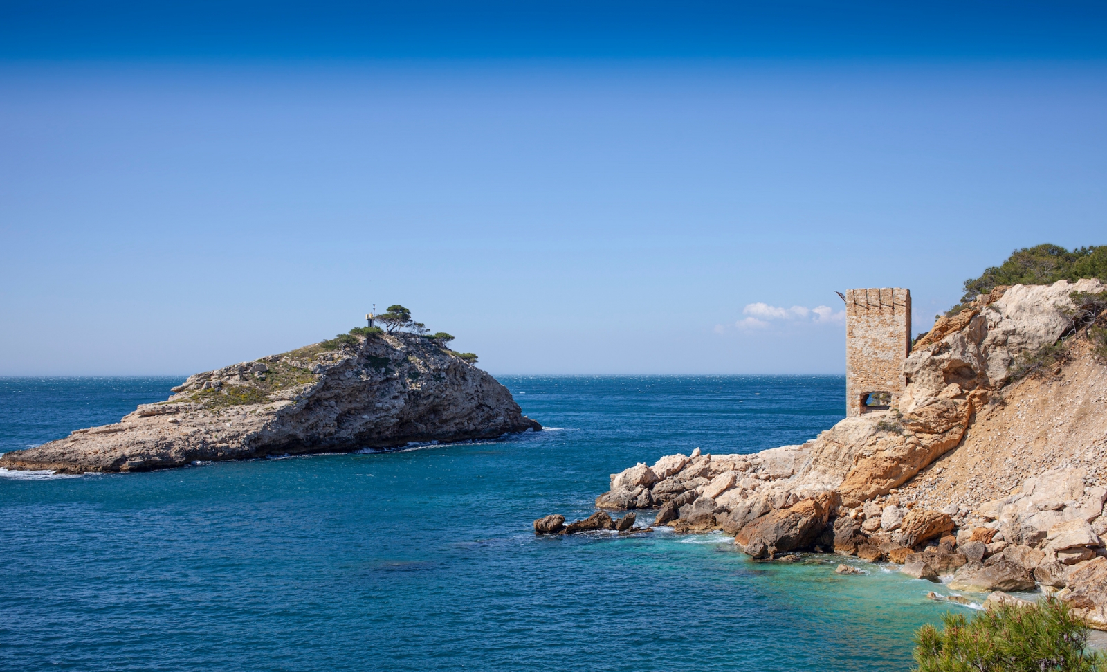 rocky coast in the south of france