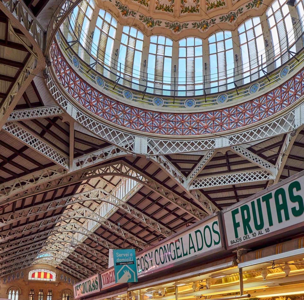 Interior of central market of Valencia