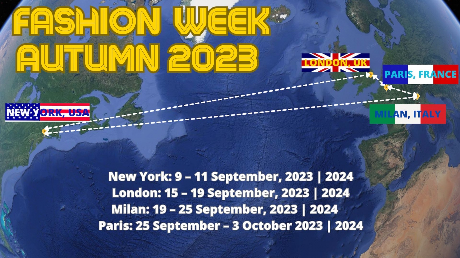 mappa della settimana della moda 2023