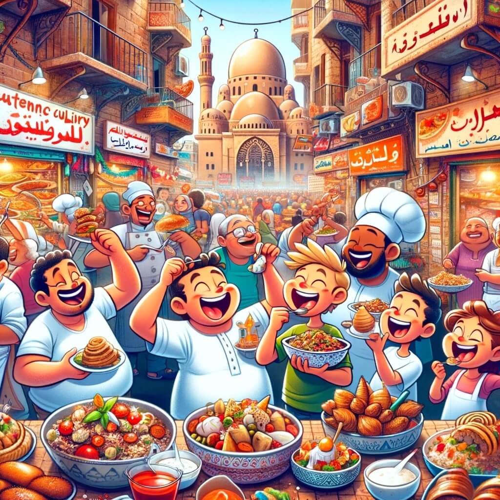 Настоящая дегустация еды в Каире, Египет.