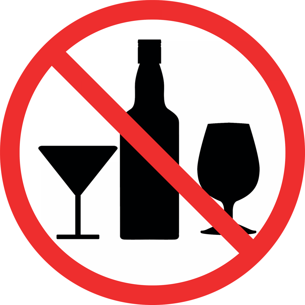 Do not drink alcohol in this area