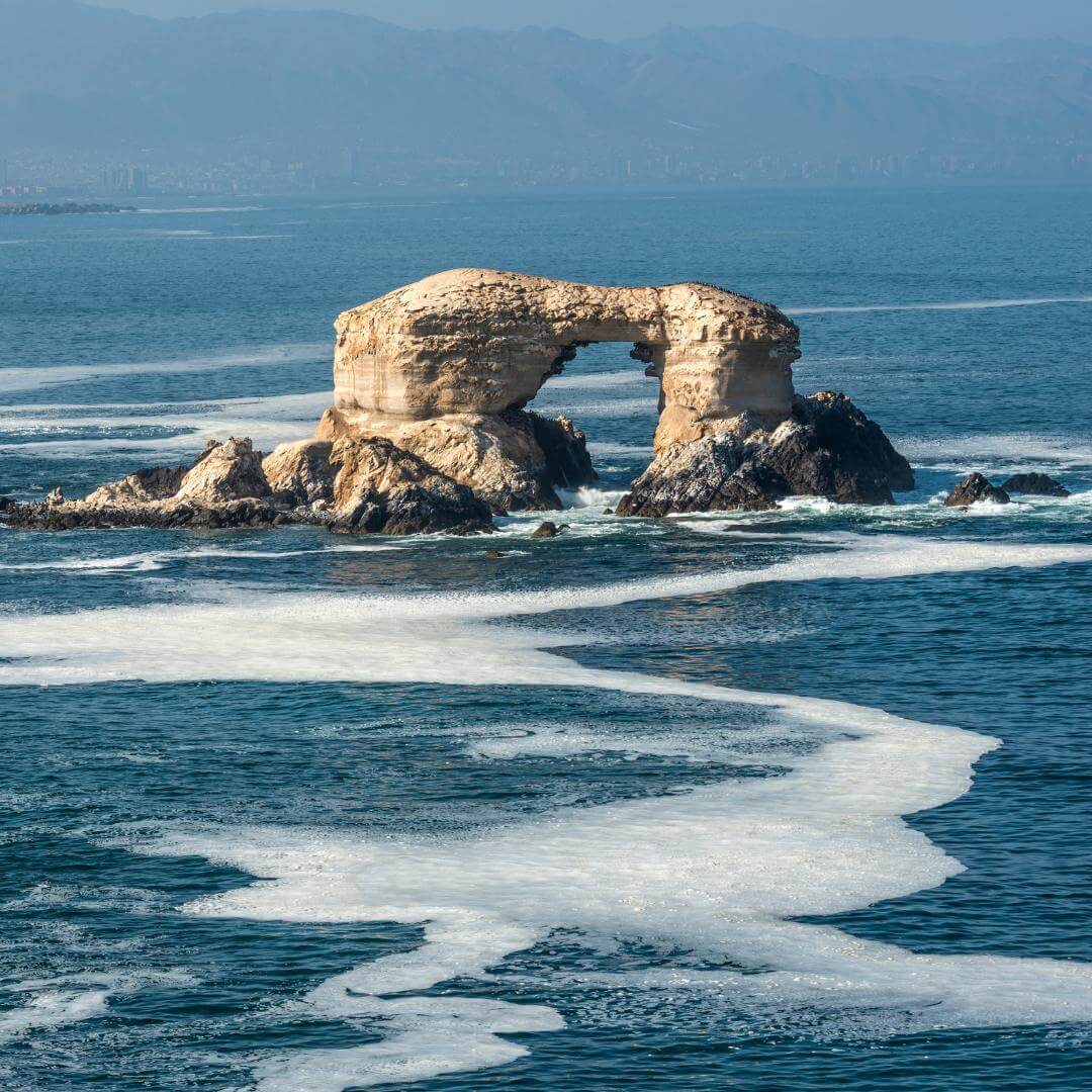 Formazione rocciosa di Portada (arco), costa cilena, Riserva nazionale di La Portada, Antofagasta, Cile