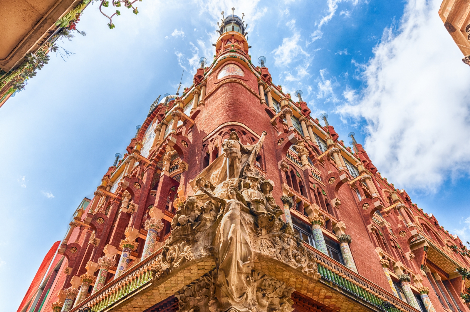 Skulpturen des Palau de la Musica Catalana, Barcelona, ​​Katalonien, Spanien