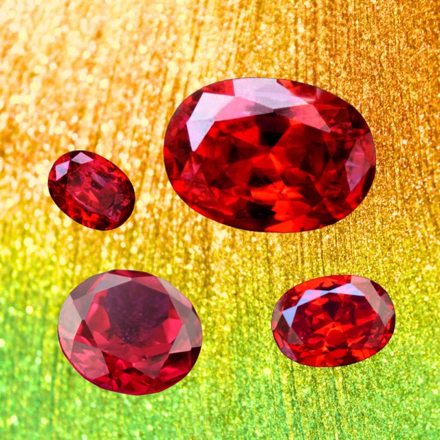 Burma Rubies Faceted Little Gemstones