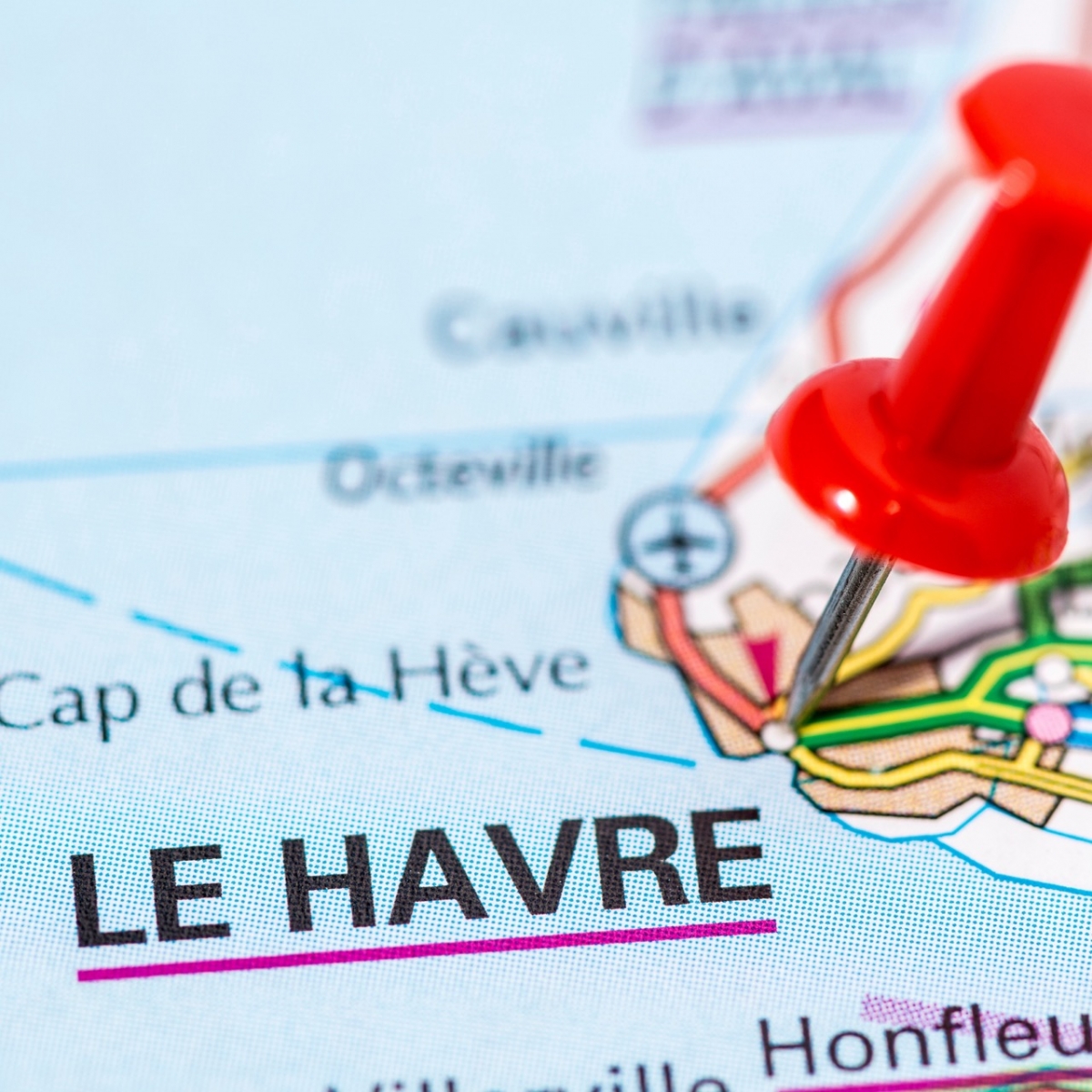 Le Havre, Normandy on the map