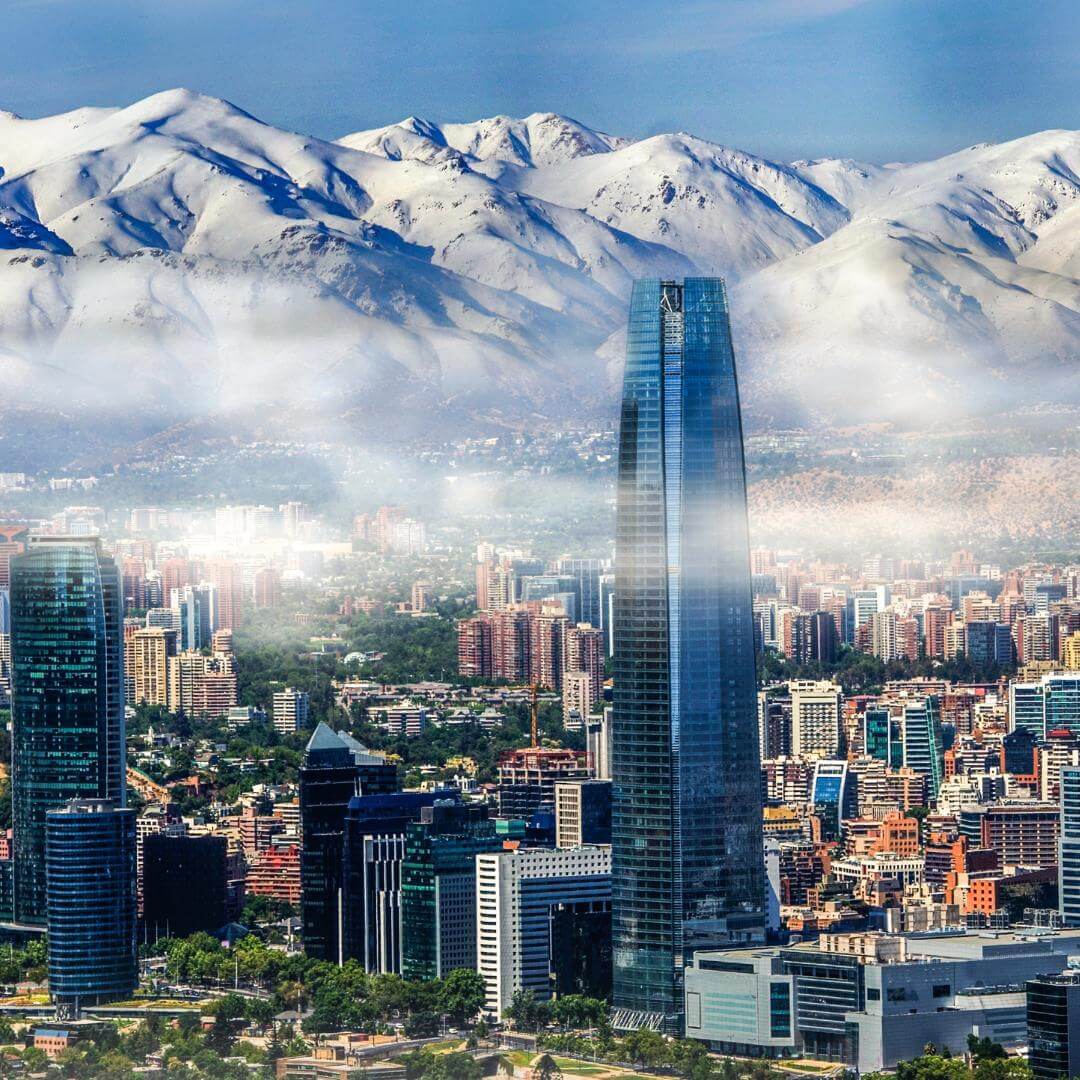 Paesaggio urbano di Santiago del Cile
