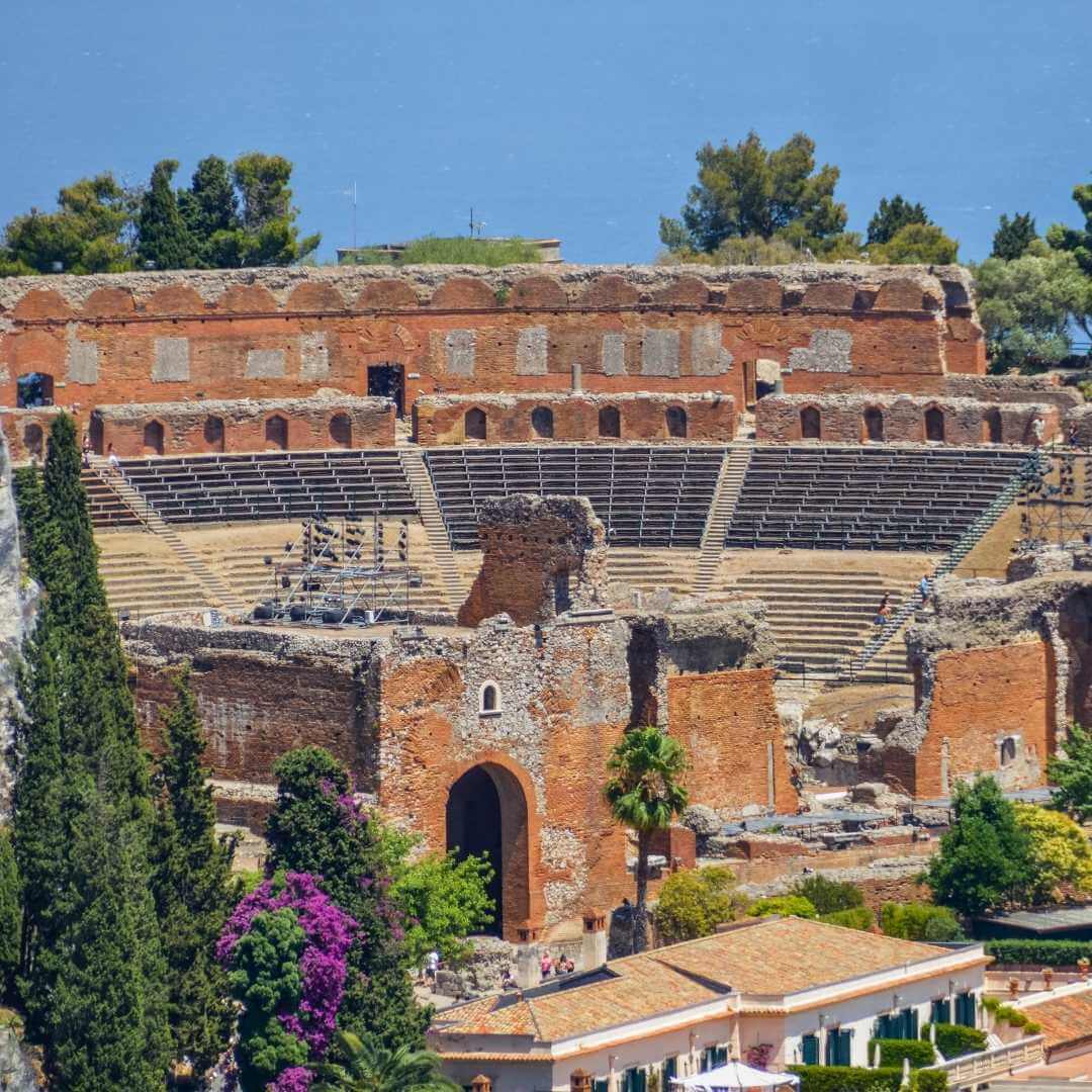 Teatro Greco di Taormina in Sicilia, Italia