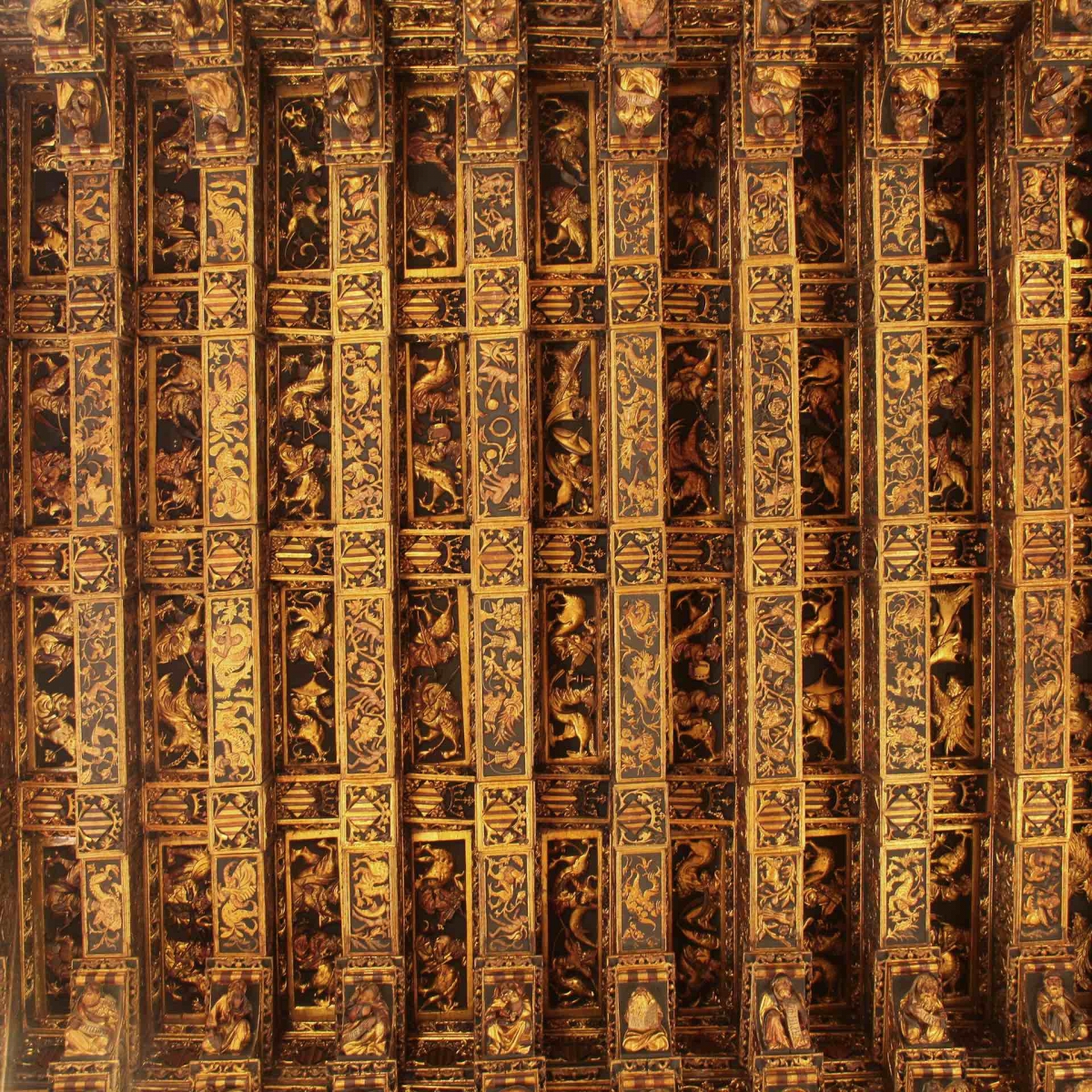 Plafond de style gothique à Lonha de la Seda