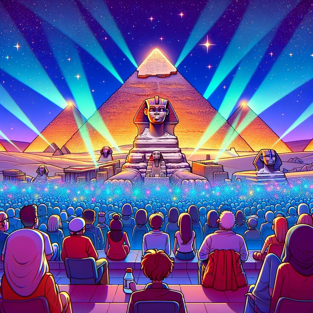 Égypte : spectacle son et lumière aux pyramides