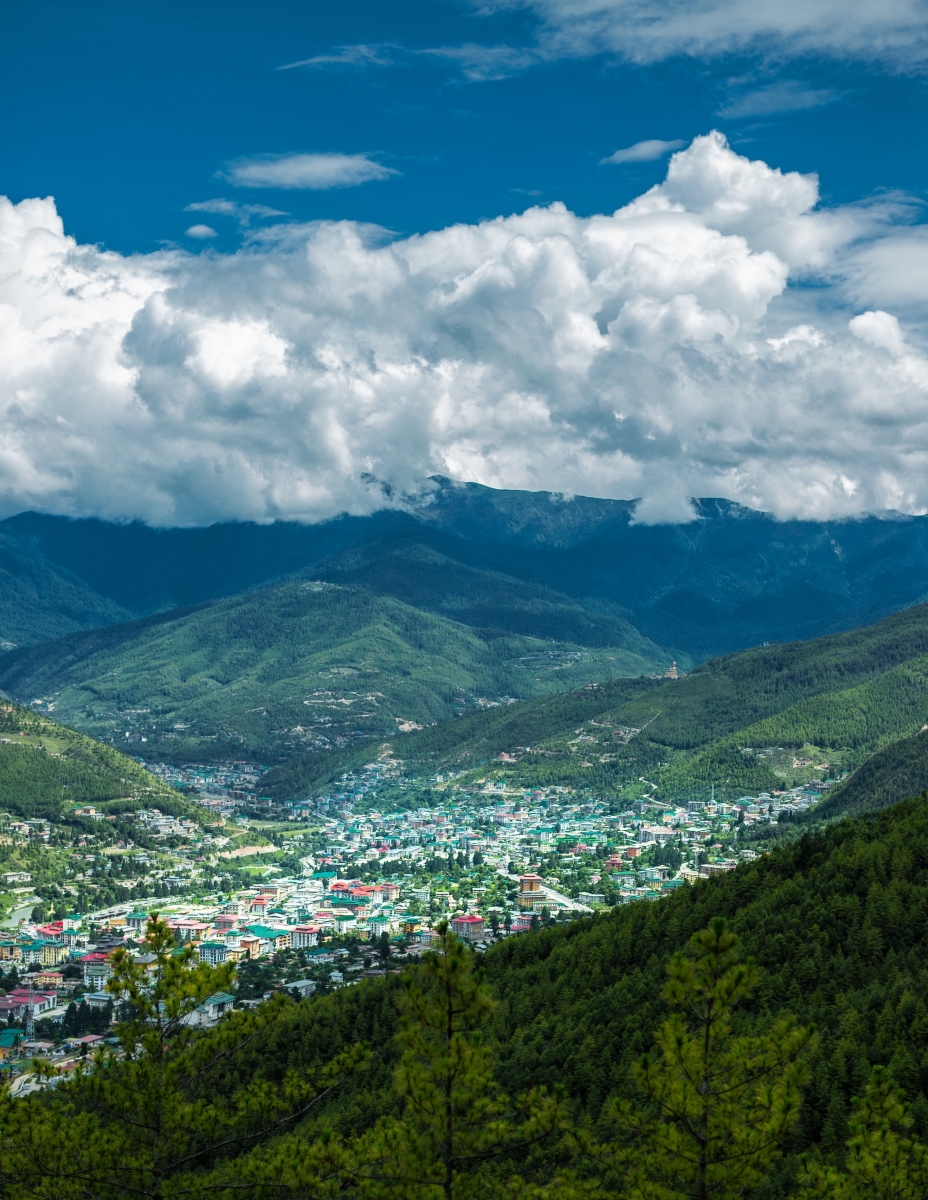 View of Thimphu City in Bhutan