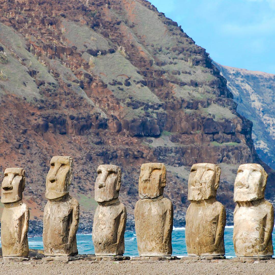 Tongariki Moai sull'Isola di Pasqua