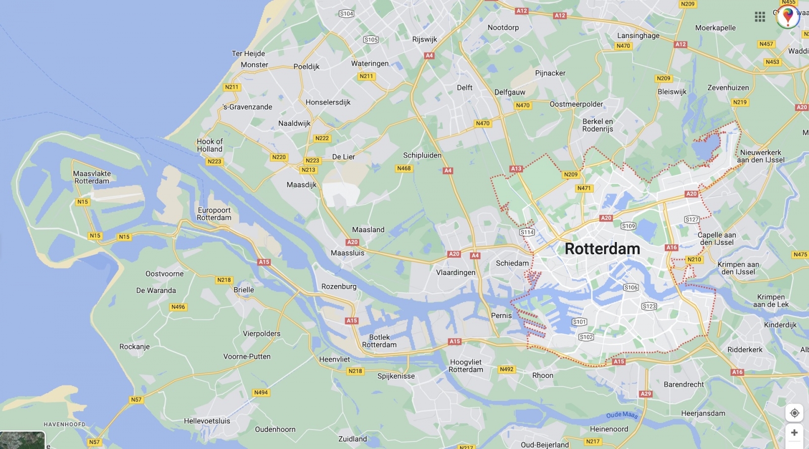 Rotterdam city map