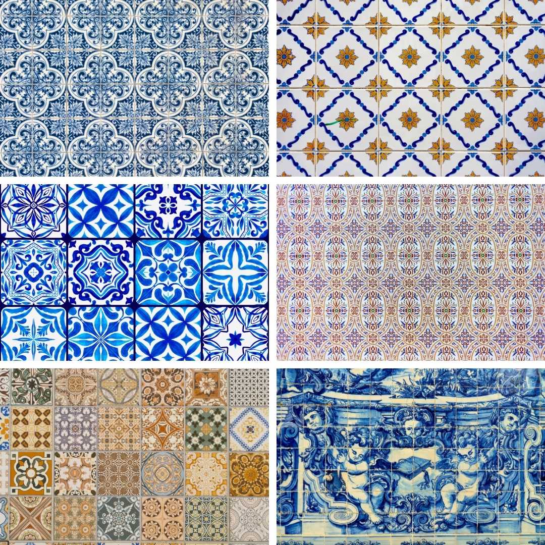 Quelques échantillons d'Azulejo