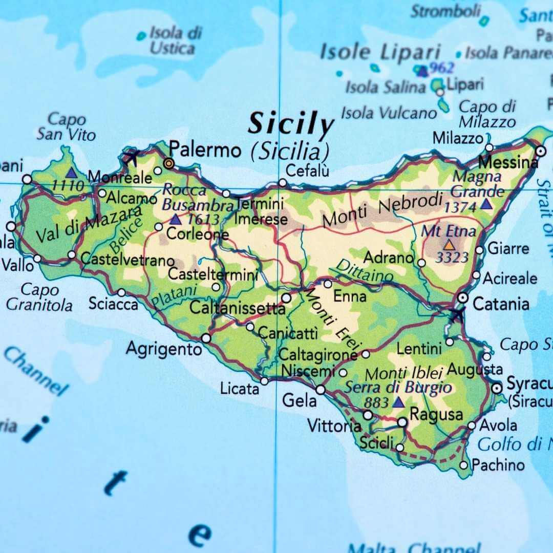 Mappa della Sicilia