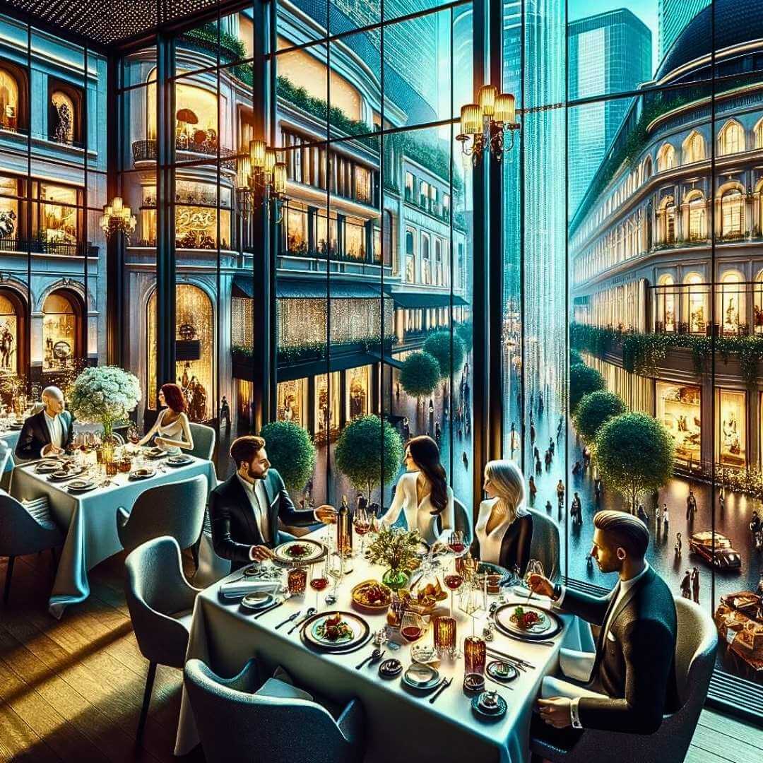 Align dining options with the tour's overall theme, for example, a luxurious Michelin-starred restaurant in proximity to shopping districts