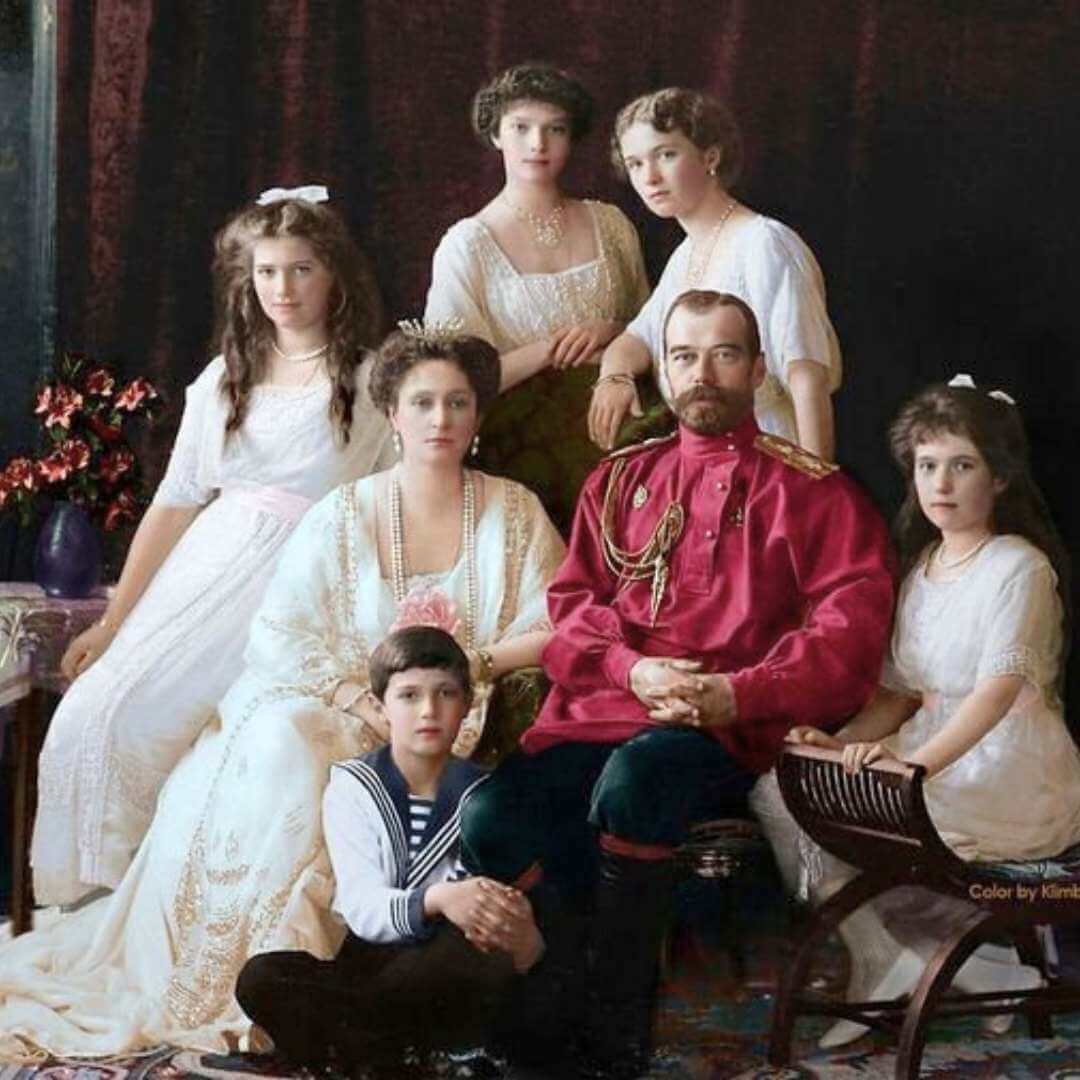 La familia del zar ruso Nicolás II