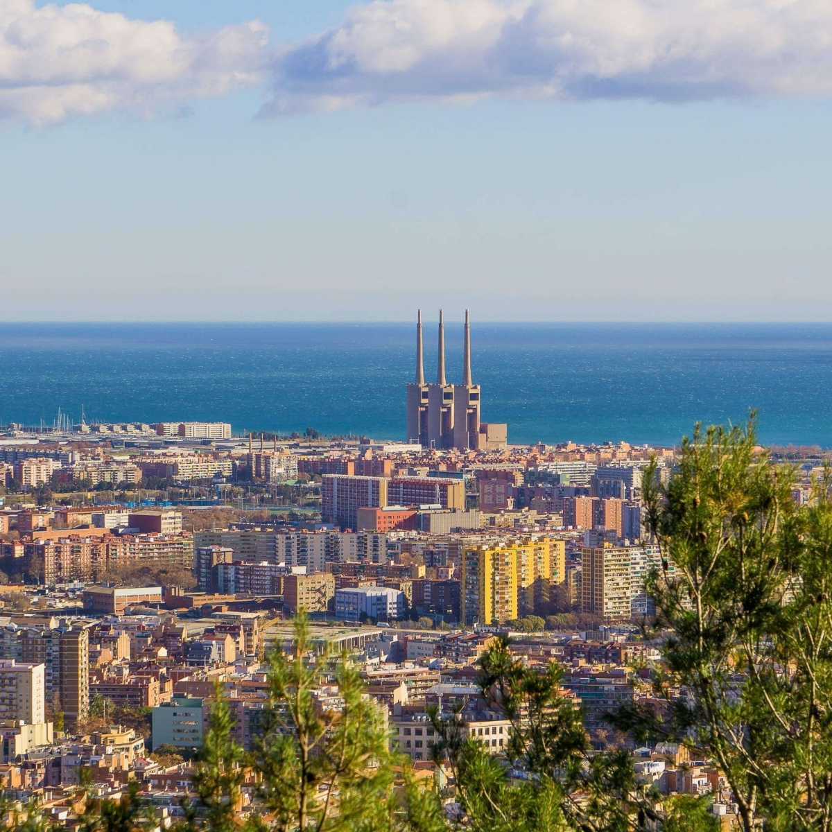 Panoramic View over Barcelona from Bunkers del Carmel