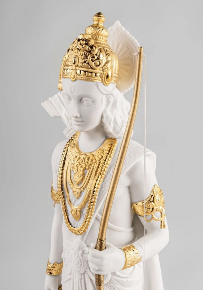 Escultura Lakshman.  oro brillo