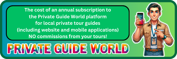 Annual subscription cost for the tour guides on the PRIVATE GUIDE WORLD platform