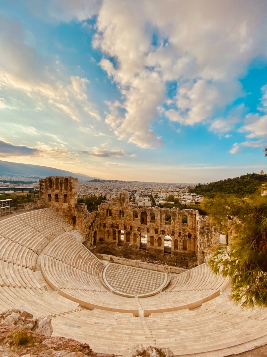 Teatro en la Acrópolis, Atenas, Grecia