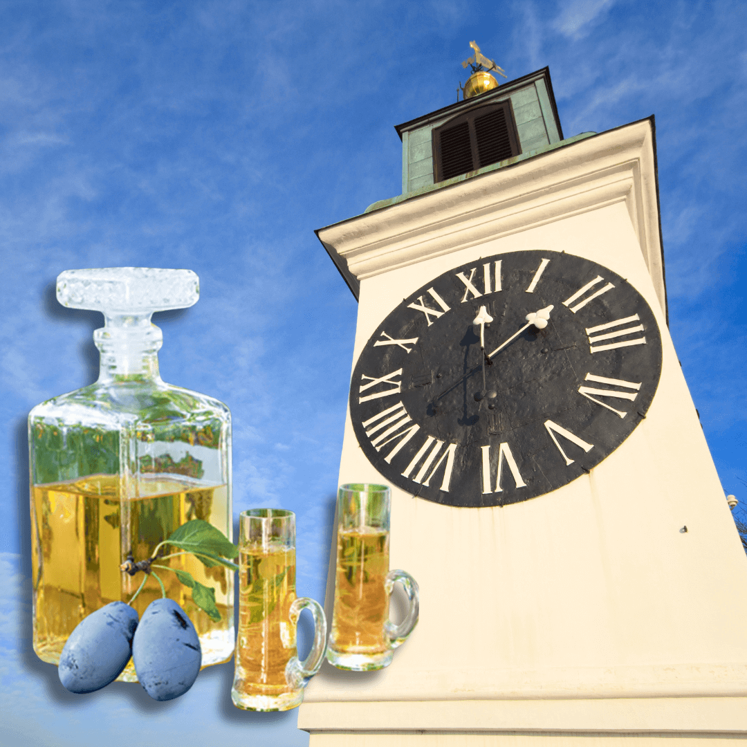 Alter Uhrturm in der Festung Petrovaradin in Novi Sad, Serbien