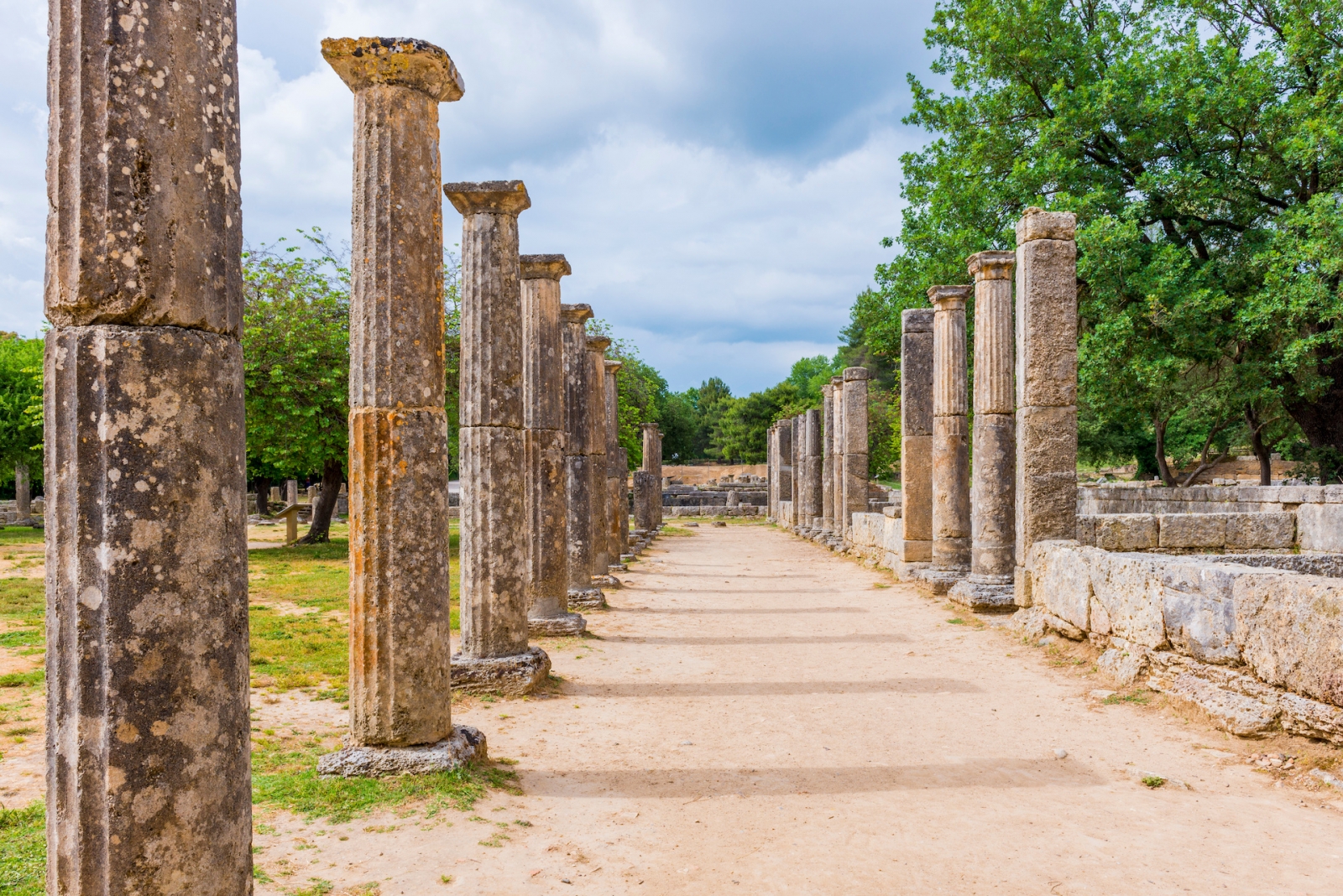 Palaistra (campos de lucha libre), ruinas de la antigua ciudad de Olimpia, Grecia