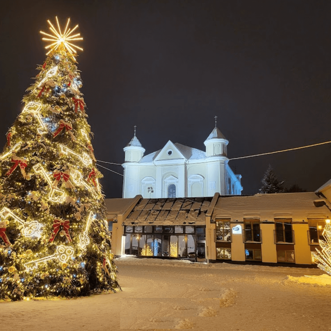 Old Town Market Square in Kėdainiai, Lithuania
