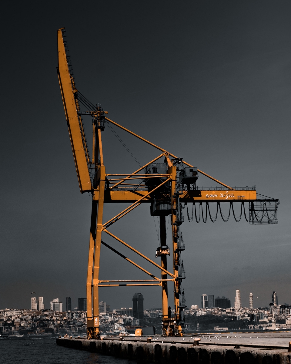 Crane at the Haydarpaşa Port Istanbul, Turkey.