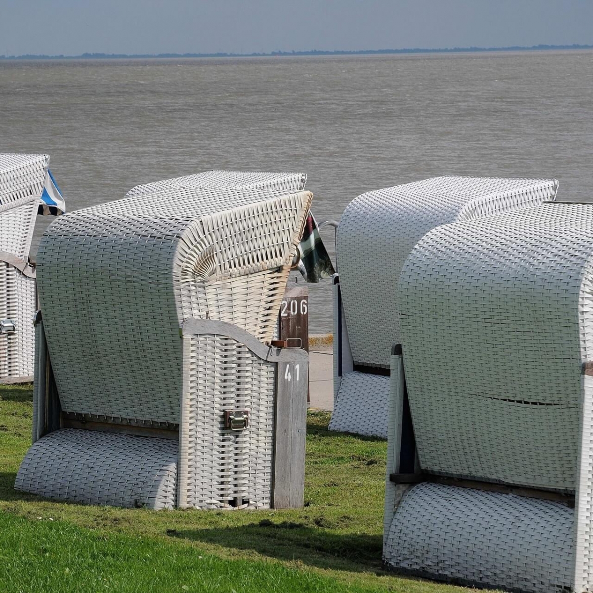 Cabañas privadas de playa en Südstrand