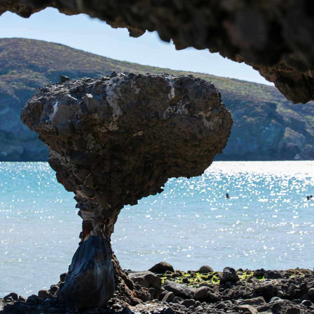 'Mushroom Rock' or 'El Hongo' on Balandra Beach in Mexico