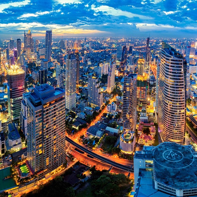 Paesaggio urbano di Bangkok