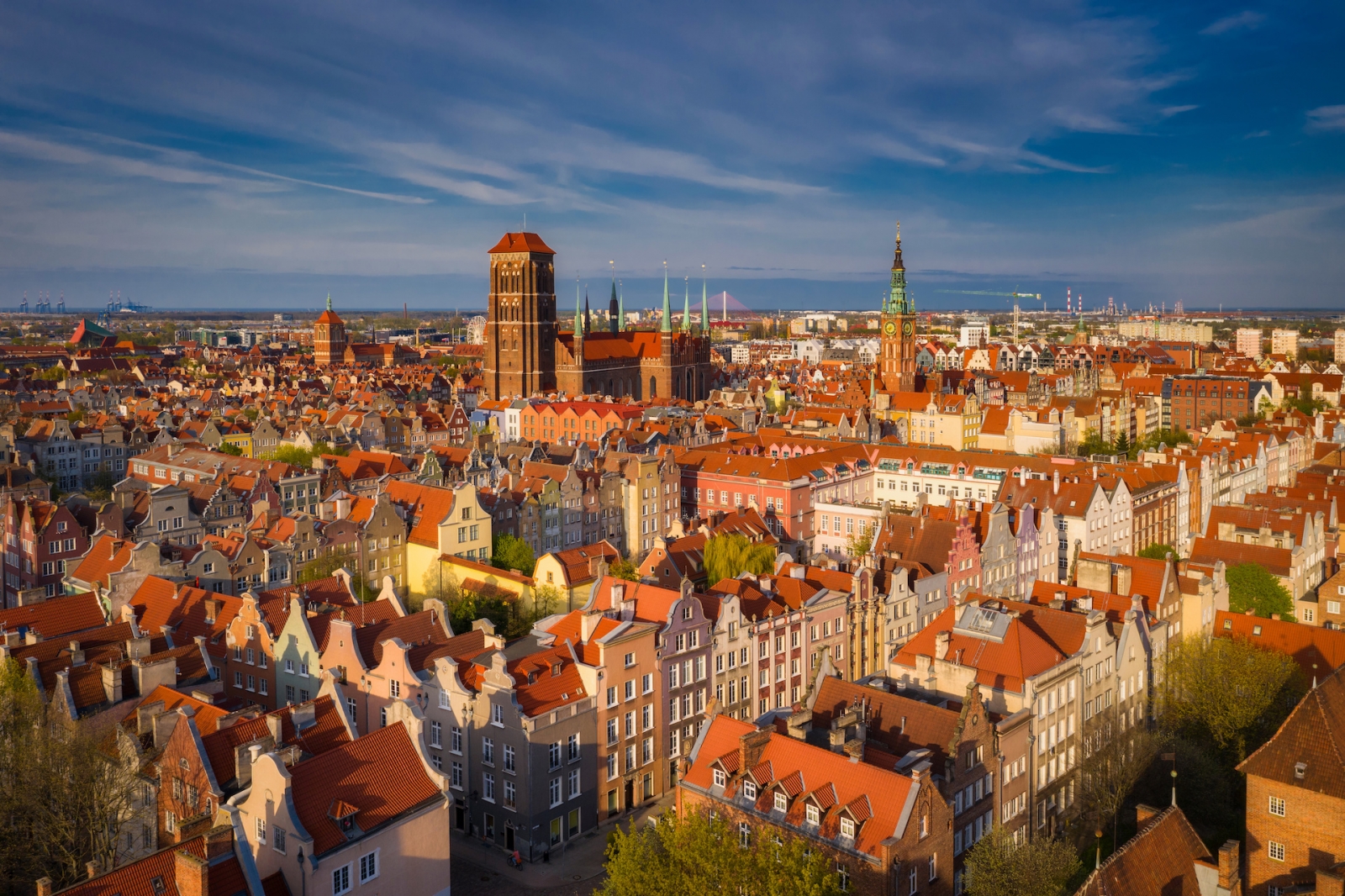 Hermosa arquitectura del casco antiguo de Gdansk.  Polonia