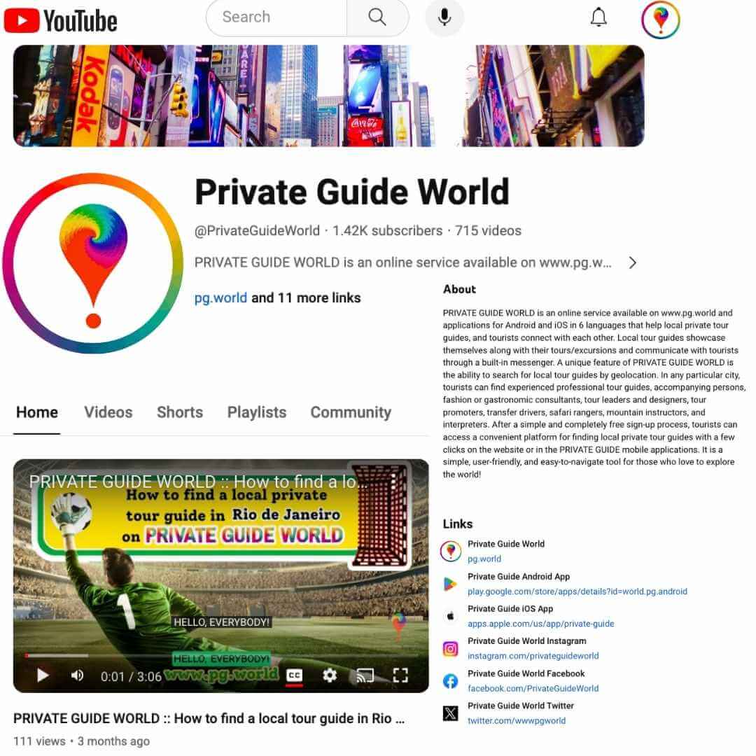 Канал @PrivateGuideWorld на YouTube