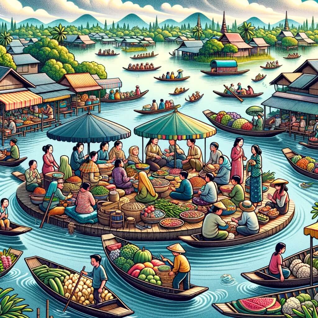 Плавучие рынки в Таиланде — это не просто экономические объекты; они также имеют культурное значение
