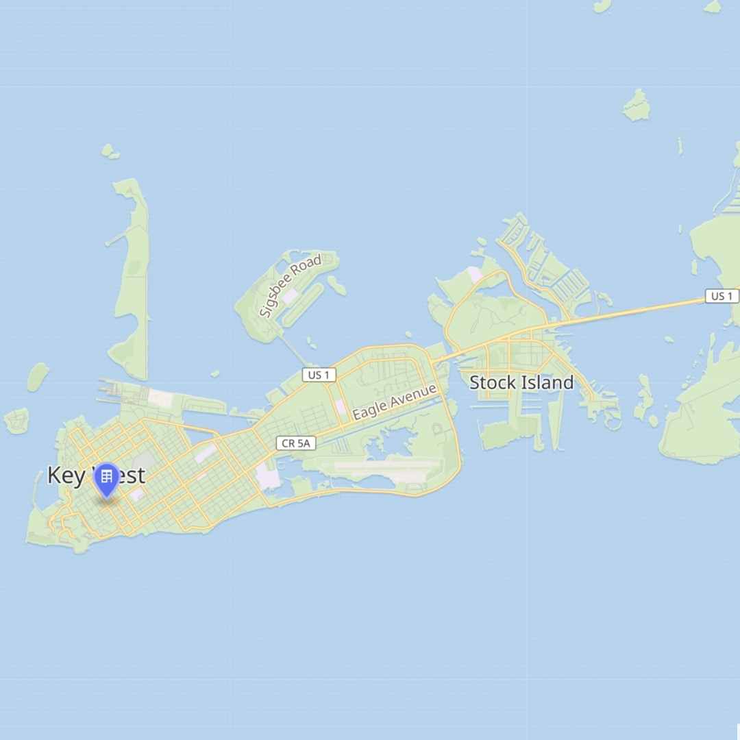Posizione della villa di Hemingway a Key West