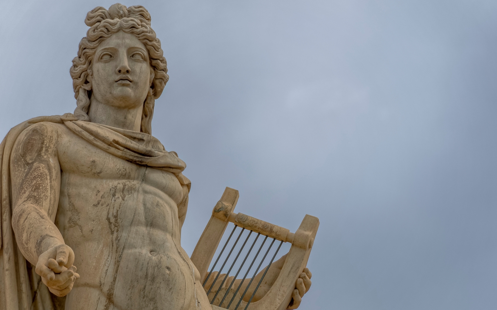 Apollo marble statue, the ancient god of music and poetry, Athens, Greece