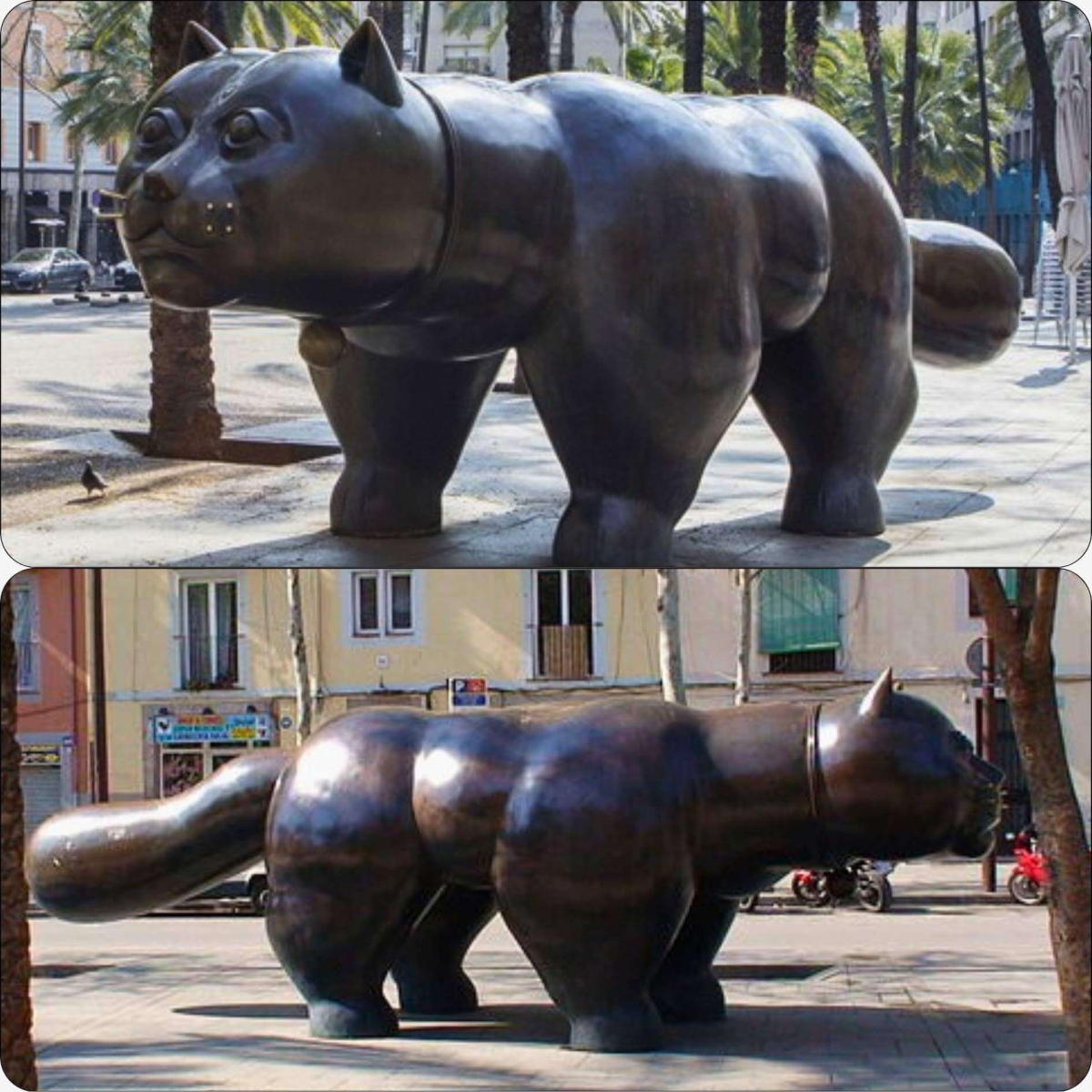 Statua gigante del gatto a Raval, Barcellona