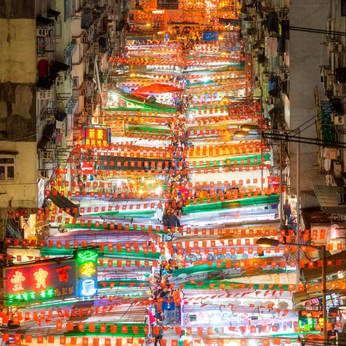 Nachtmarkt in der Temple Street, Hongkong