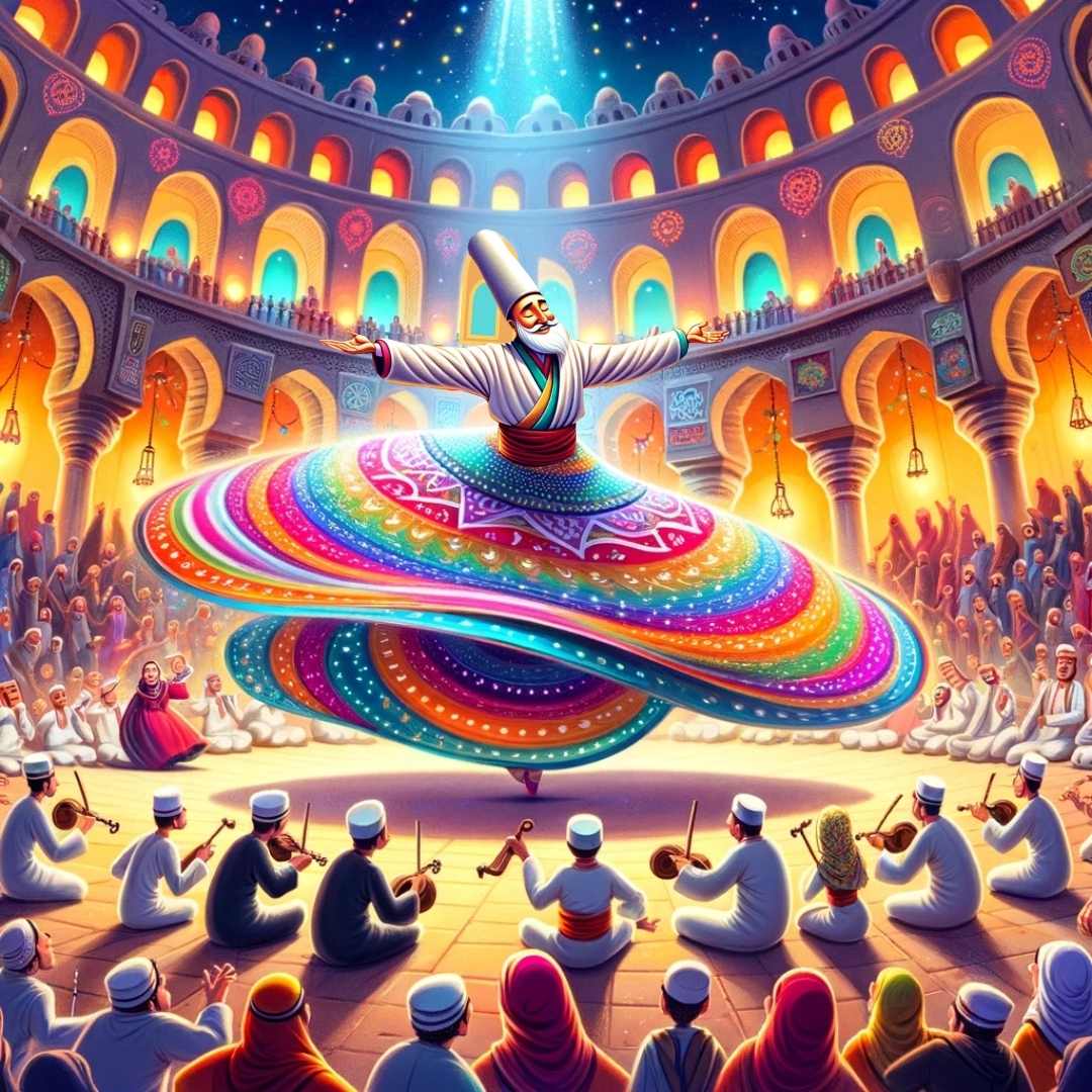 Spectacle de danse Tannoura envoûtant à Wekalet El Ghouri